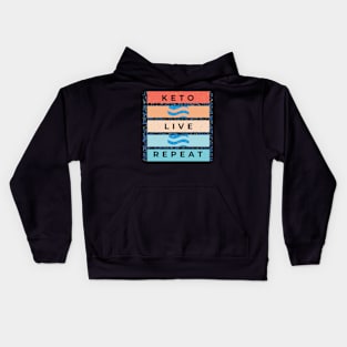 Keto, Live, Repeat Kids Hoodie